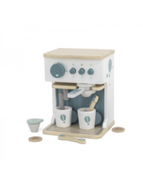 Houten espresso apparaat | Groen/blauw