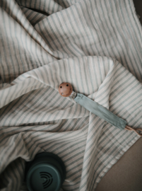 Speenkoord MUSHIE met naam - roman green
