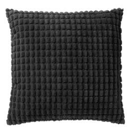 ROME - Sierkussen 45x45 cm - 100% polyester - effen kleur - Raven - zwart