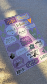 Stickervel | Paars