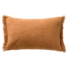 LASSE - sierkussen 30x50 cm - 100% katoen - duurzaam - Tobacco Brown - bruin