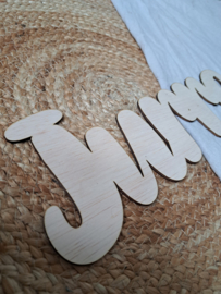 Houten naam | Stoere letters | Jurre