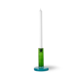 Bole candleholder small | groen + blauw