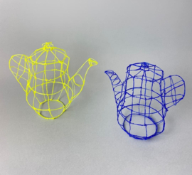 3d teapot | ballpoint blue
