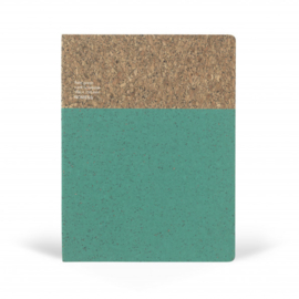 Cork notebook | green large