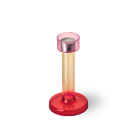 Bole candleholder medium | roze + rood