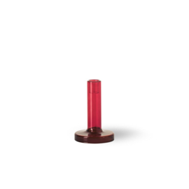 Bole candleholder small | rood + bordeaux