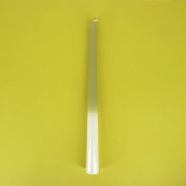 Double stripe taper candle | snow+lime