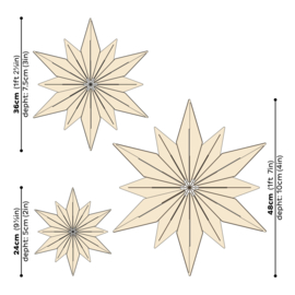 Lovi Decor Star | natural wood | 36 cm