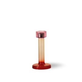 Bole candleholder medium | roze + rood