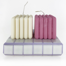 Stripe bubble candle