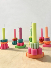 Building Block Candle | fluor small