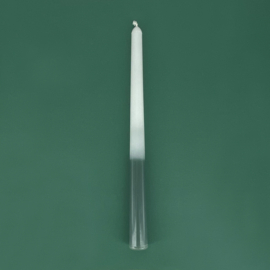 Double stripe taper candle | pine+snow