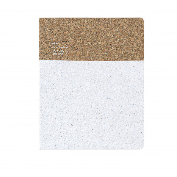 Cork notebook | white large
