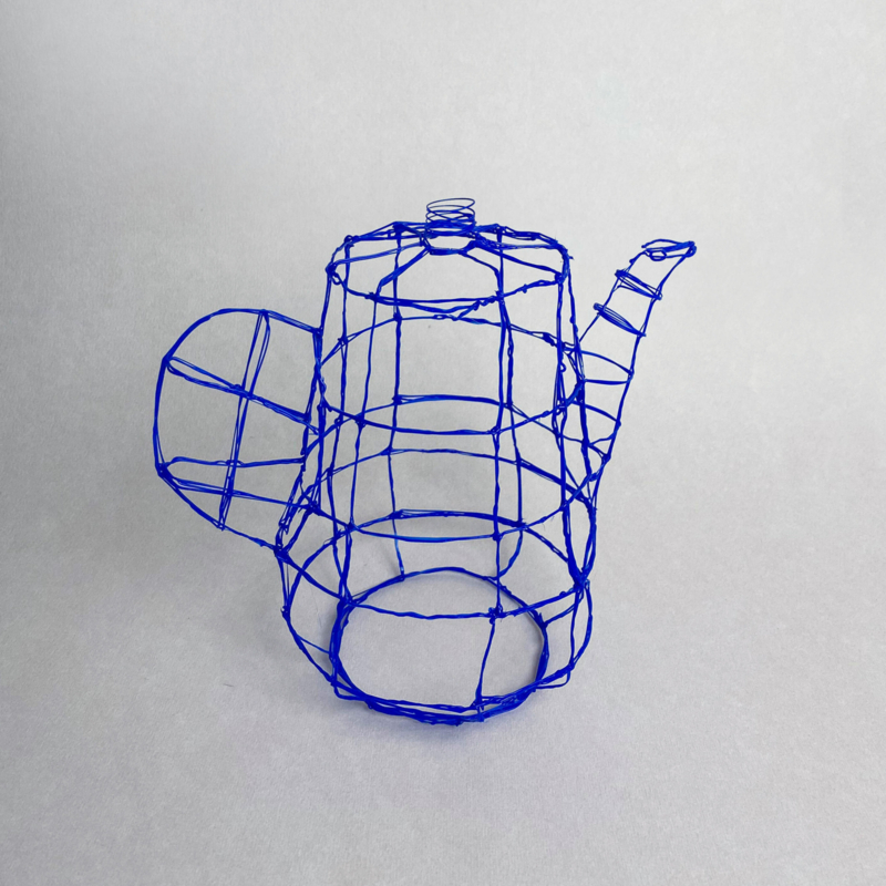 3d teapot | ballpoint blue