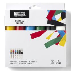 PAINT MARKER - ACRYLIC MARKER SET 6X 8-15MM CLASSICS