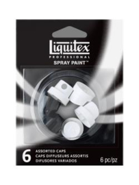 LIQUITEX SPRAY PAINT-ASSORTED NOZZLE 6 PACK (STAND,FAT,SKINNY)