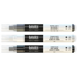 PAINT MARKER - ACRYLIC MARKER SET 3X 2-4MM MONOCHROMES