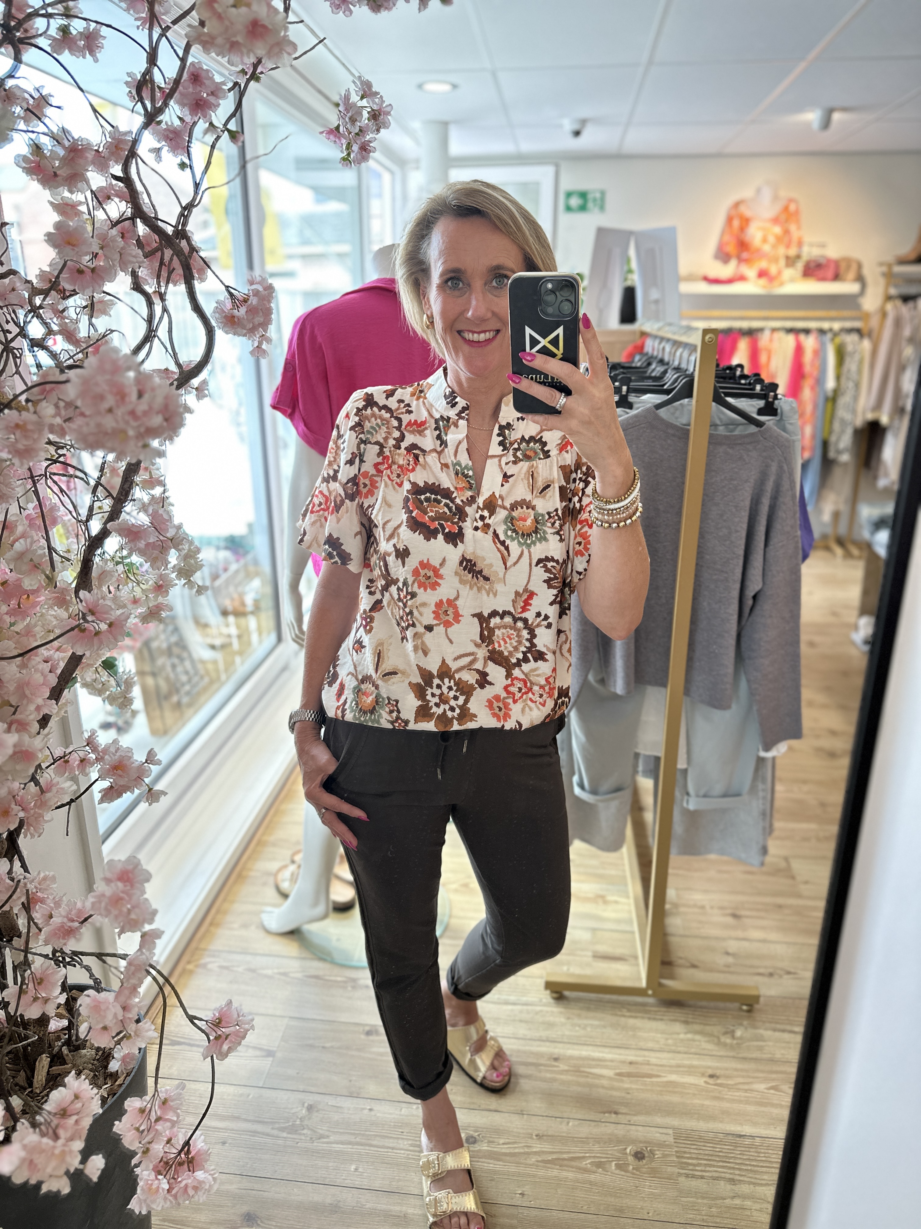 Vera Jo blouse korte mouw Café