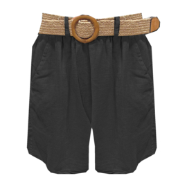 Short met riem - zwart