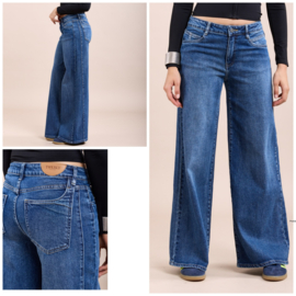 Toxik 21494 Extra wide leg jeans met stretch en naad detail