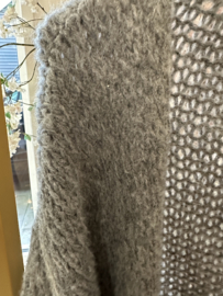 Ambika grof gebreid vest - grijs