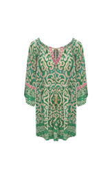 Oversized off/on shoulder jurk/tuniek Vanessa groen