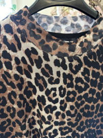 Ambika  Carlise taupe  leopard bruin print  top