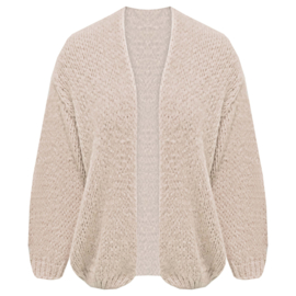 Ambika grof gebreid vest - ecru