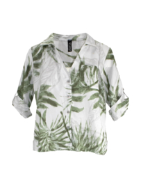 IZ NAIZ blouse leaf green 55026