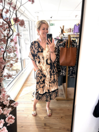 Oversized jurk Summer - zwart/beige