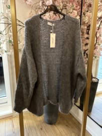 Ambika grof gebreid vest - grijs