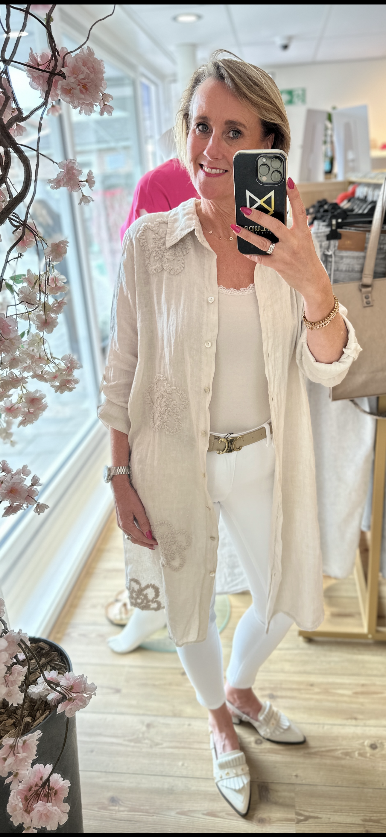 Gemma Ricceri Linnen jurk/blouse sand