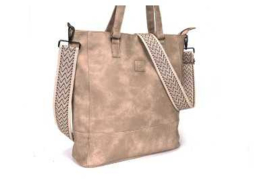 I'm Dutch taupe schoudertas/shopper Clever