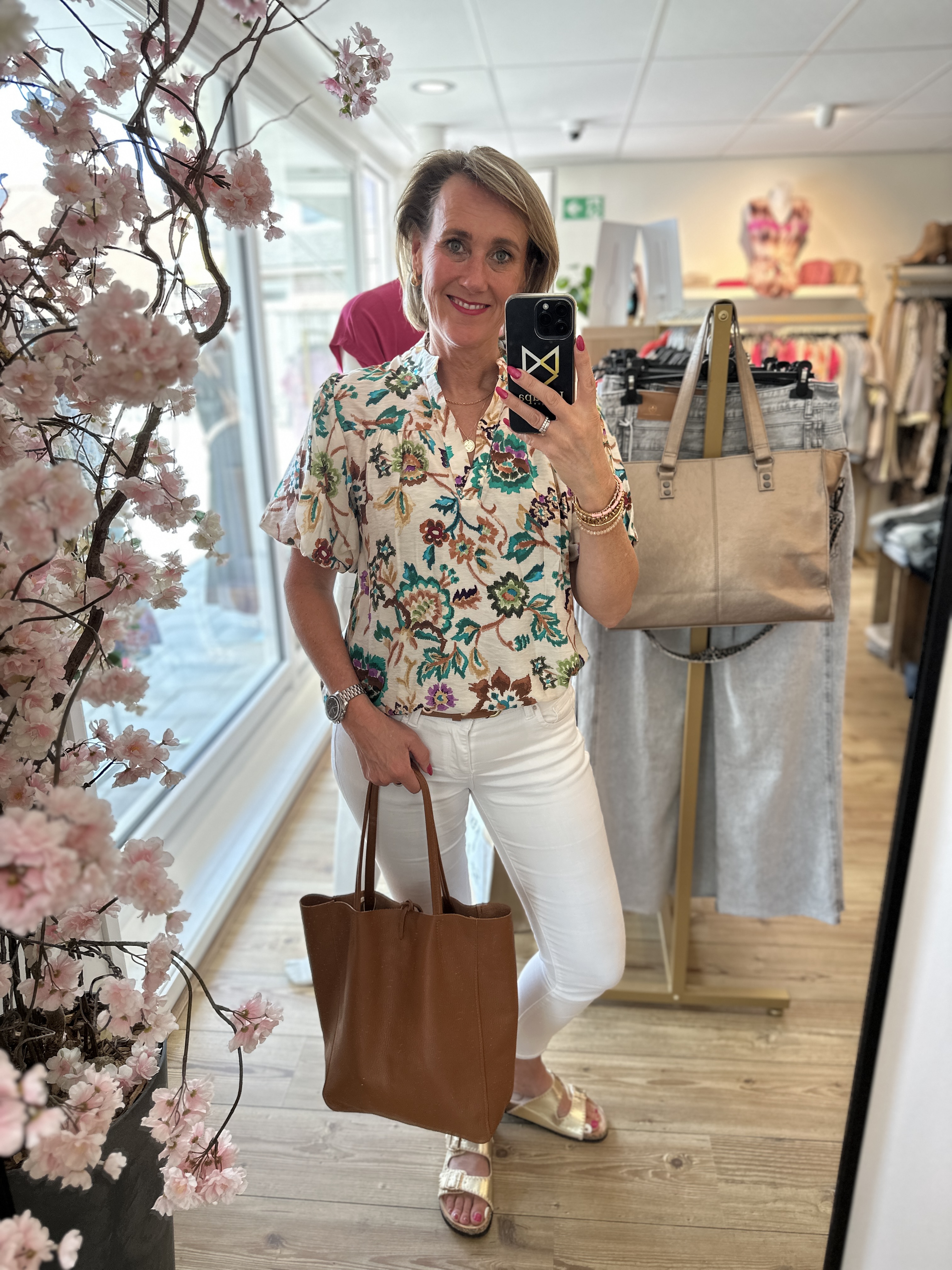 Vera Jo blouse korte mouw groen