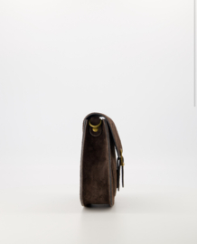 Crossbody suede tas Sola - Bruin
