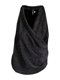IZ NAIZ 3909 waterval top - sparkle black