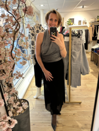 IZ NAIZ plissé rok uni black 7681