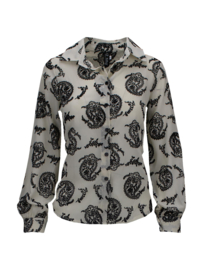 IZ NAIZ voile blouse Georgette paisley sand 3818