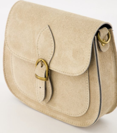 Crossbody suede tas Sola - Zand