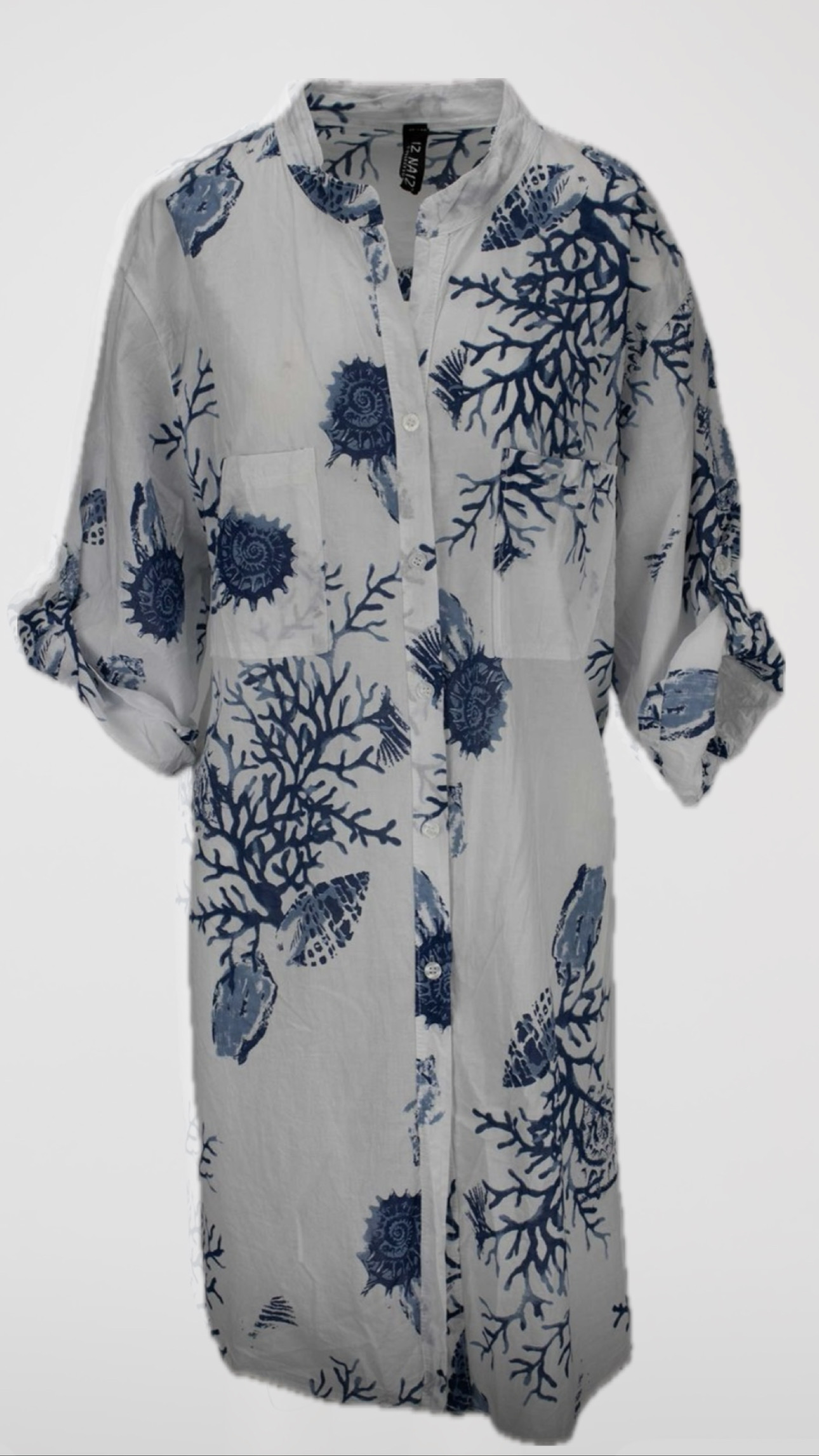 IZ NAIZ 1665 Blouse 100% katoen Coral Blue