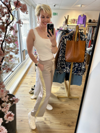 IZ NAIZ broek comfort taupe/gold 11369