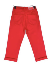 Norfy 3/4 capri jeans met push up effect rood