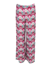 Pantalon Summer Azzurro - Magenta print