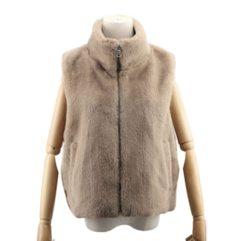 Bodywarmer faux fur taupe ™ maat 40/42