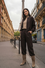 Pantalon Dijon print bruin – Sophia Perla