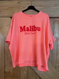 Sweater Malibu met korte mouw - neon oranje
