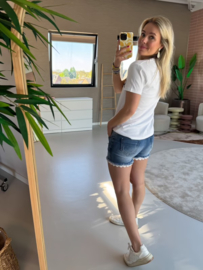 Jubylee T-shirt Netty wit Amour zwart 