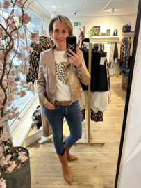 Vegan leather jasje Megan- Brons