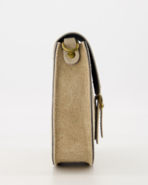 Crossbody suede tas Sola - Zand
